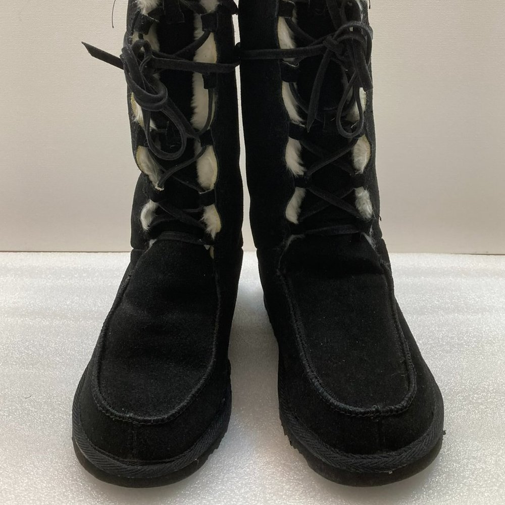 UGG Classic Tall 5230 Women's black winter lace up boots, size 8
